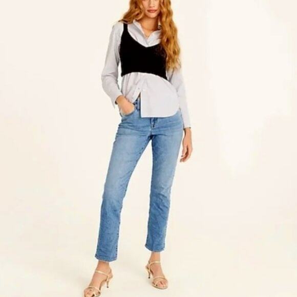 J. Crew Slim Boyfriend Jean In Darcy Bay Wash 31T Tall 31 - Picture 2 of 10